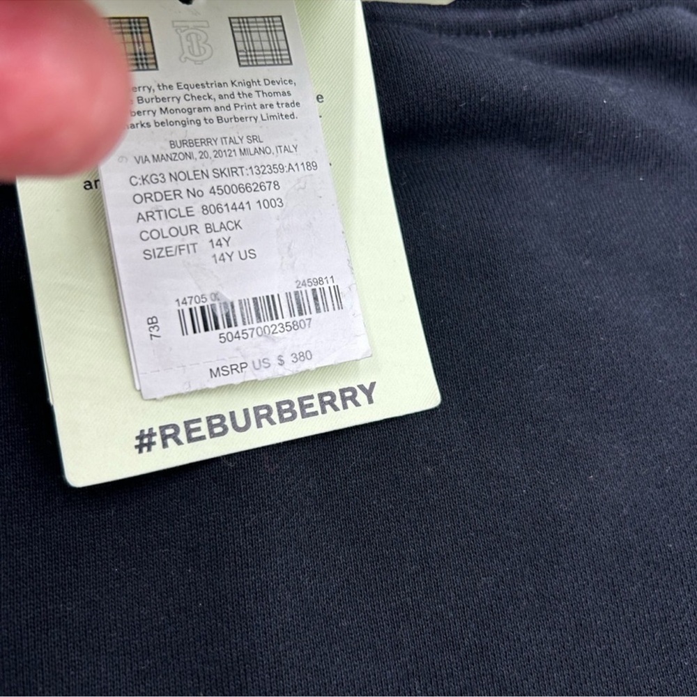 Burberry teen girls cotton check skirt. Size 14 fits extra small adults. - Picture 4 of 8